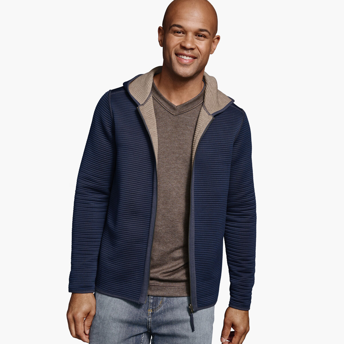 Reversible Channel Quilted Hoodie image number null