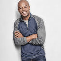 Fineline Colorblock Quarter-Zip image number null
