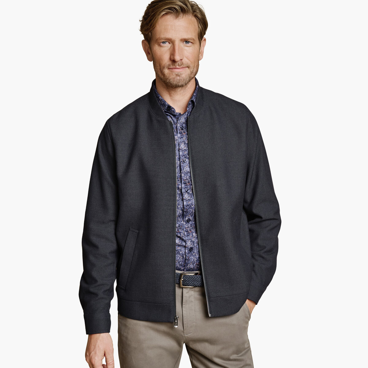 Patterned Full-Zip image number null