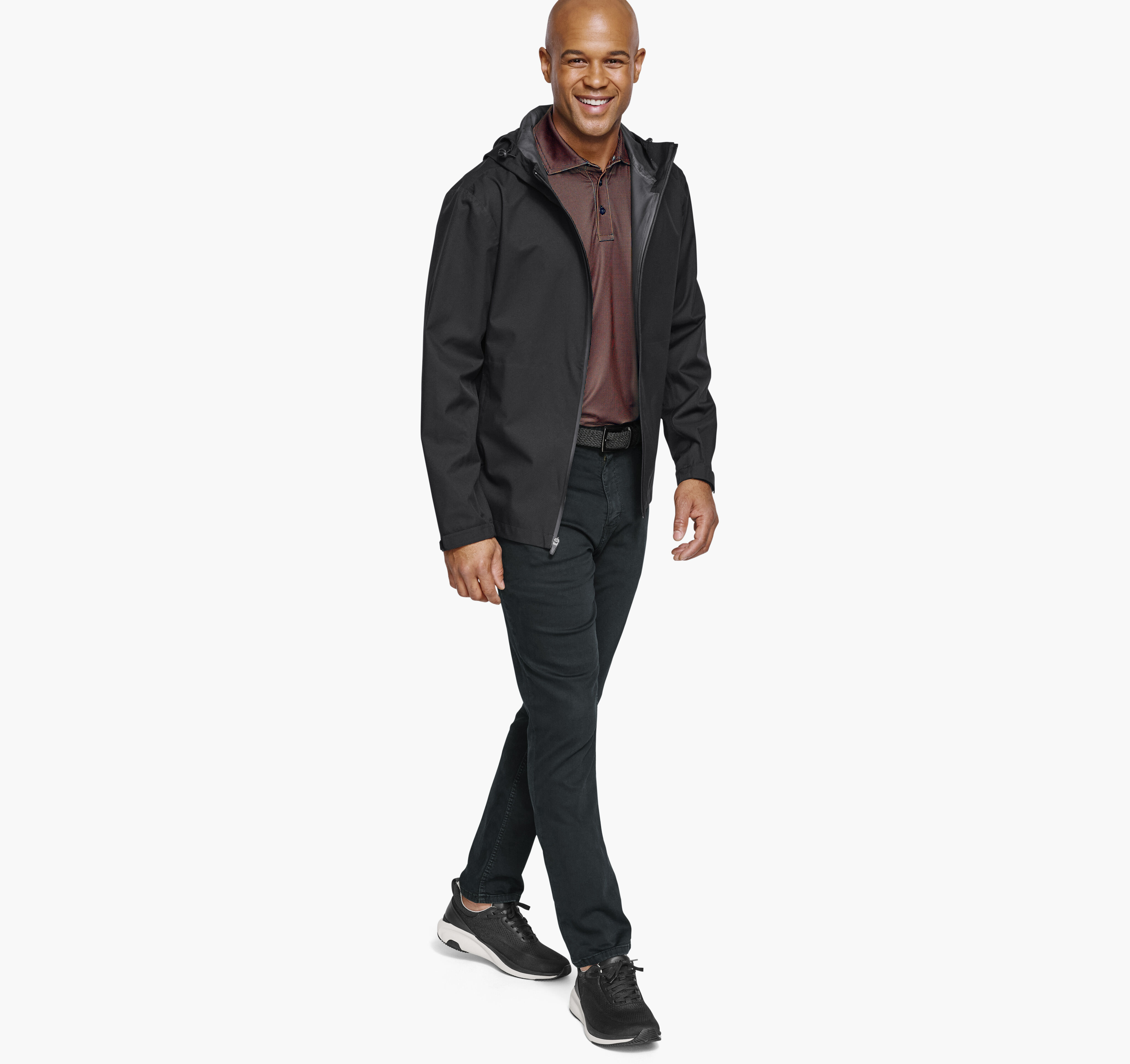 Men's XC4® Waterproof Full-Zip Jacket in Black | Johnston & Murphy