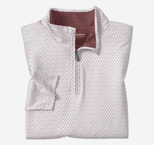 Game Day XC4&reg; Goal Post Print Quarter-Zip - Burgundy
