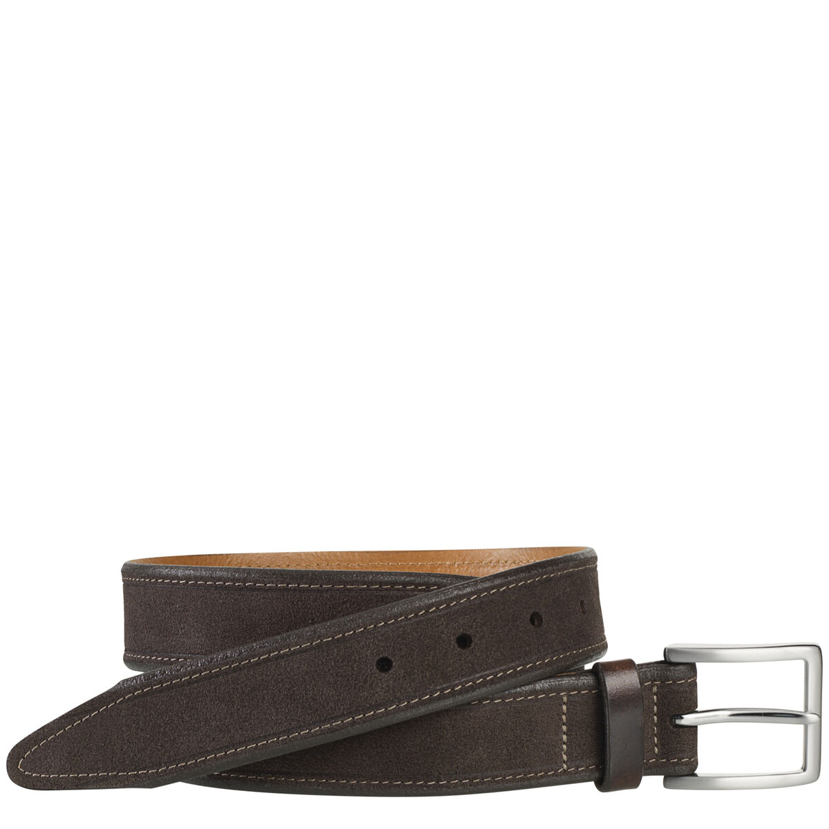 Stitched Suede Belt image number null