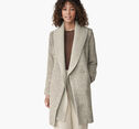 Herringbone Coat with Removable Knit Collar image number null