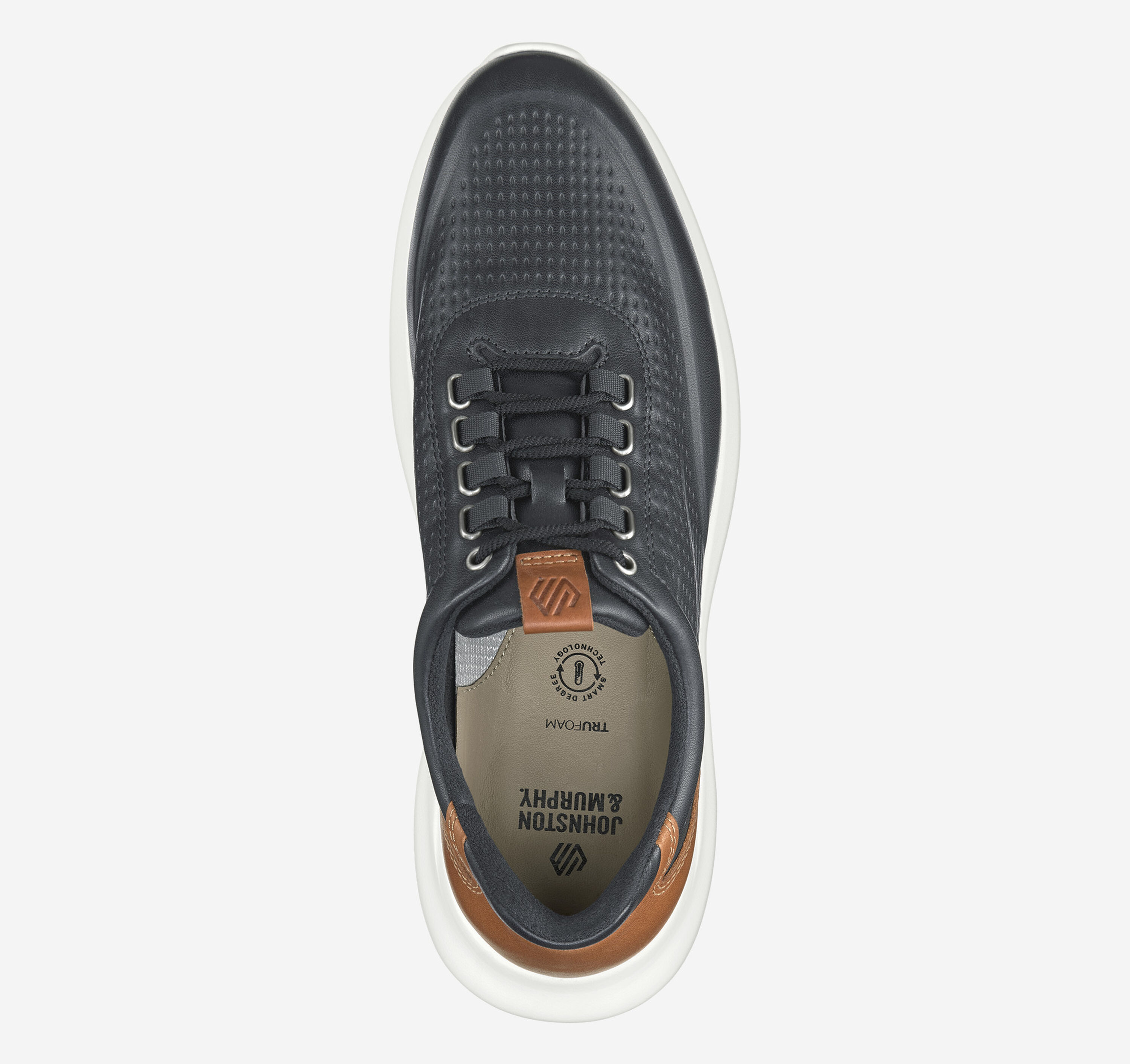 johnston & murphy amherst u-throat knit dress sneakers Amazon.com | Johnston & Murphy Men's Amherst 2.0 Embossed Leather U-Throat  Casual Shoe, Black Full Grain, 8 M