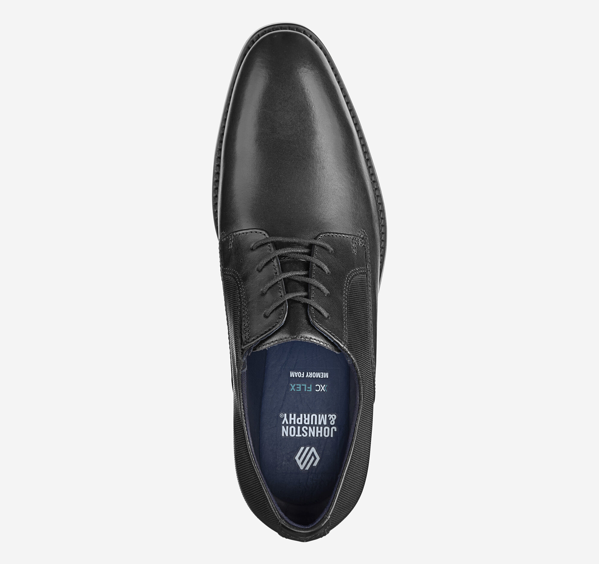 Men's Landry Plain Toe in Black Full Grain | Johnston & Murphy