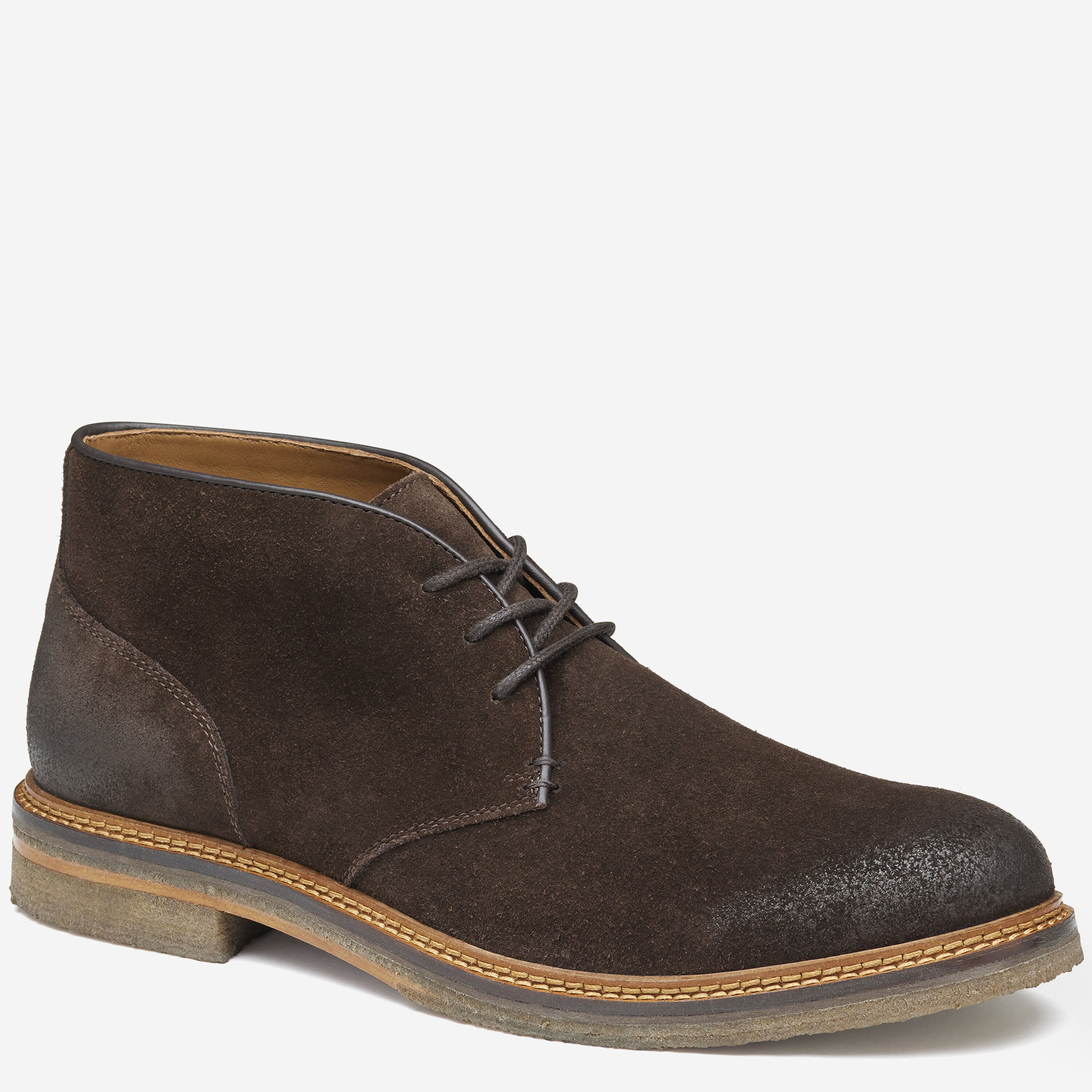 Johnston & Murphy Howell Chukka Navy Suede Lace Up Sheepskin Lined Boots Size 9 Men main image 2