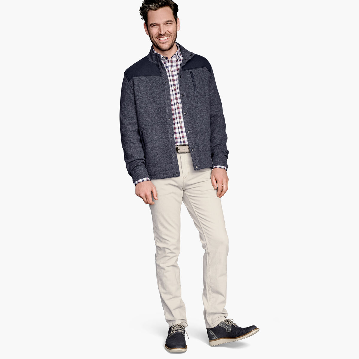 Brushed Full-Snap Jacket image number null