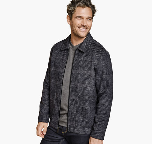 Wool-Blend Shirt Jacket - Navy
