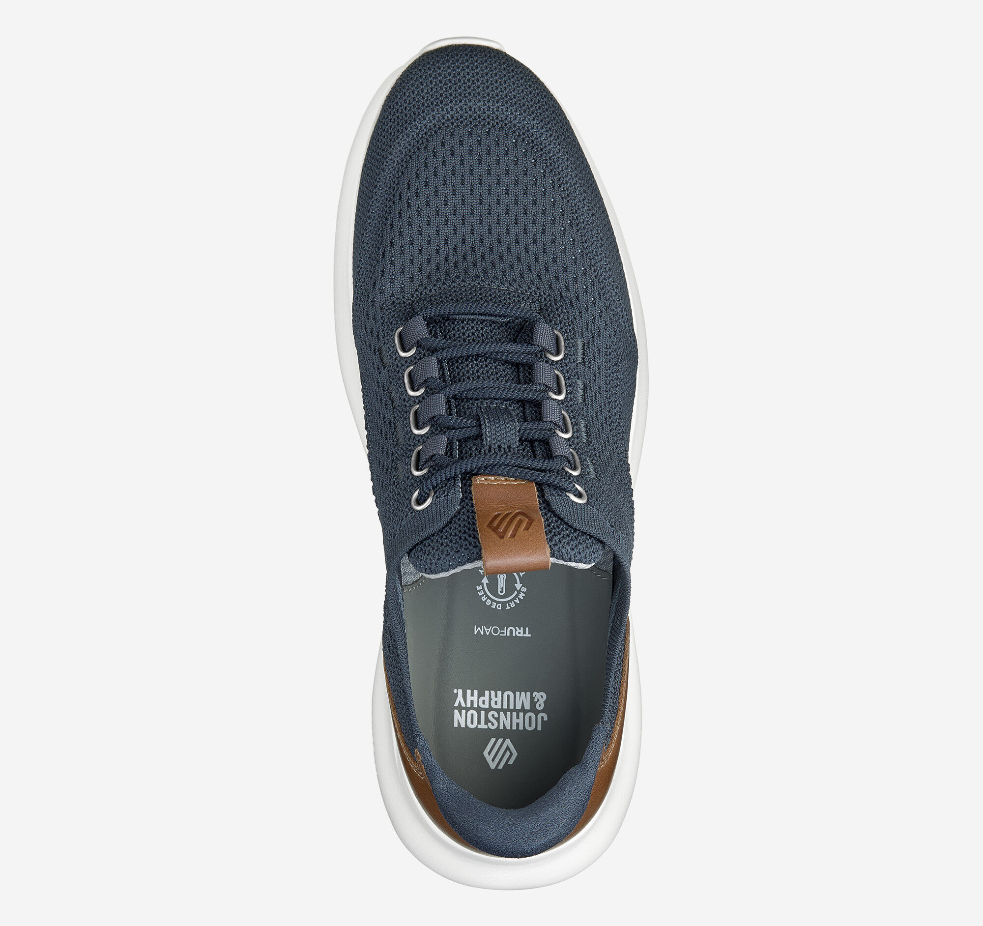 Men's Amherst 2.0 Knit Plain Toe in Navy Knit | Johnston & Murphy