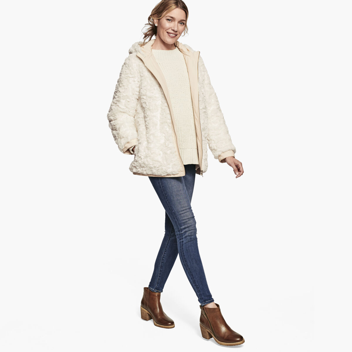 Reversible Faux-Fur Jacket image number null