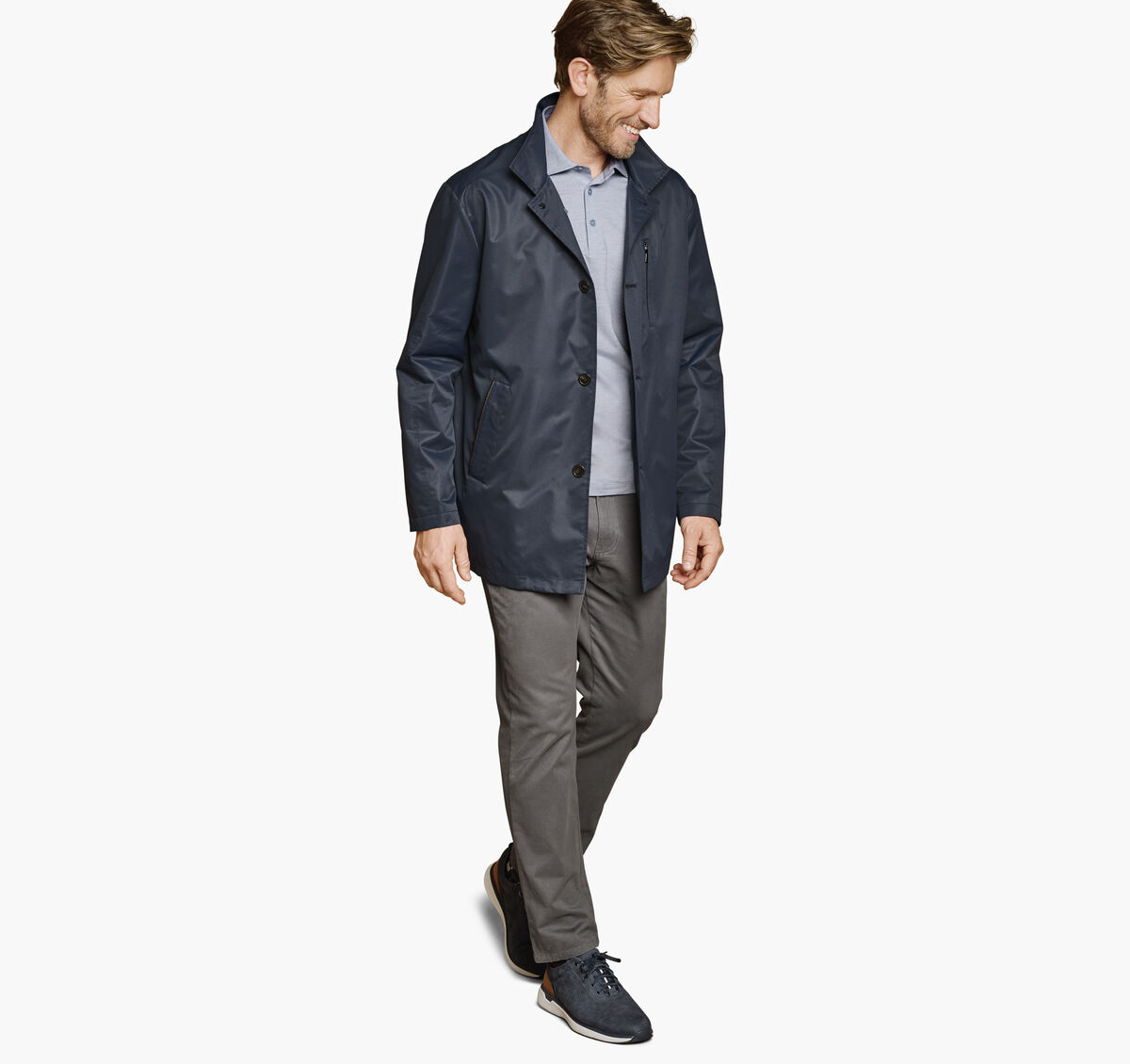 Upton Water-Resistant Raincoat with Removable Liner image number null