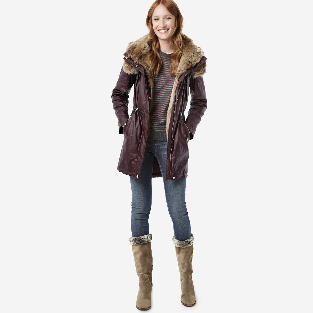 Waxed Linen Hooded Parka image number null