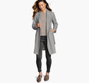 Wool-Blend Coat with Removable Knit Collar image number null