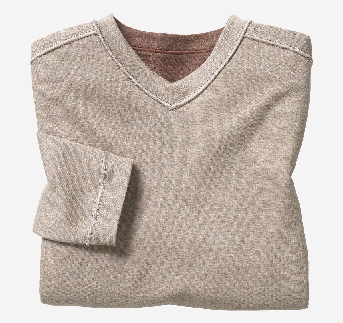 Reversible Long-Sleeve V-Neck image number null
