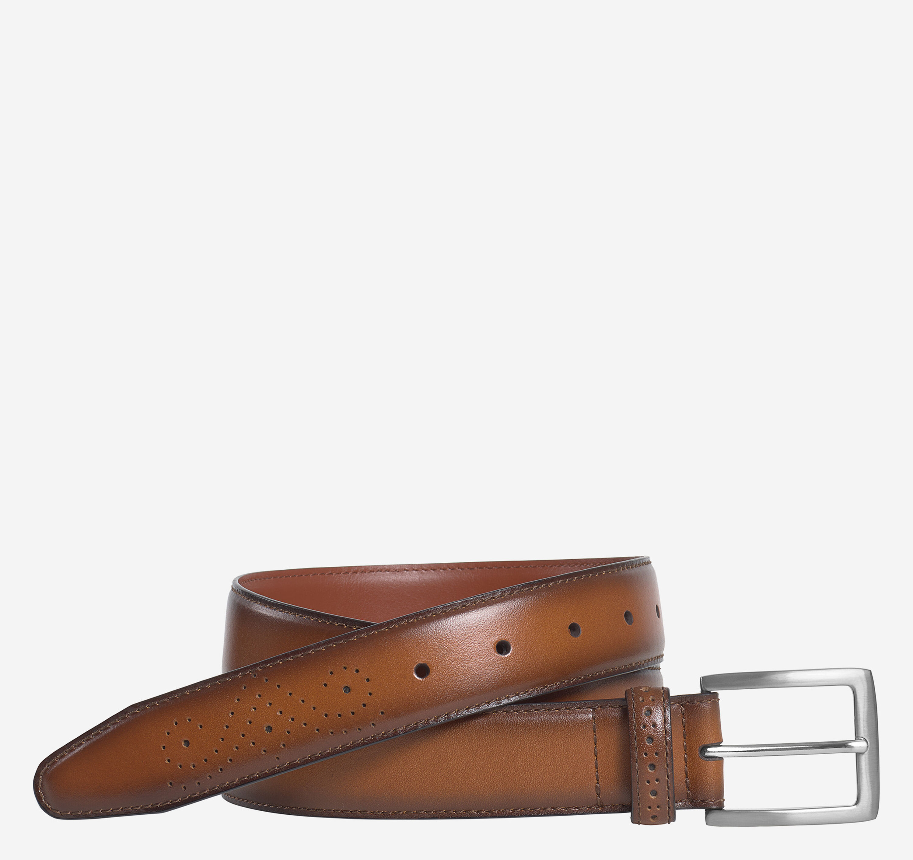 Johnston & Murphy Men Johnston & Murphy Men\'s 36 Tan Genuine Leather Roller Buckle Belt USA R5-4 main image 2
