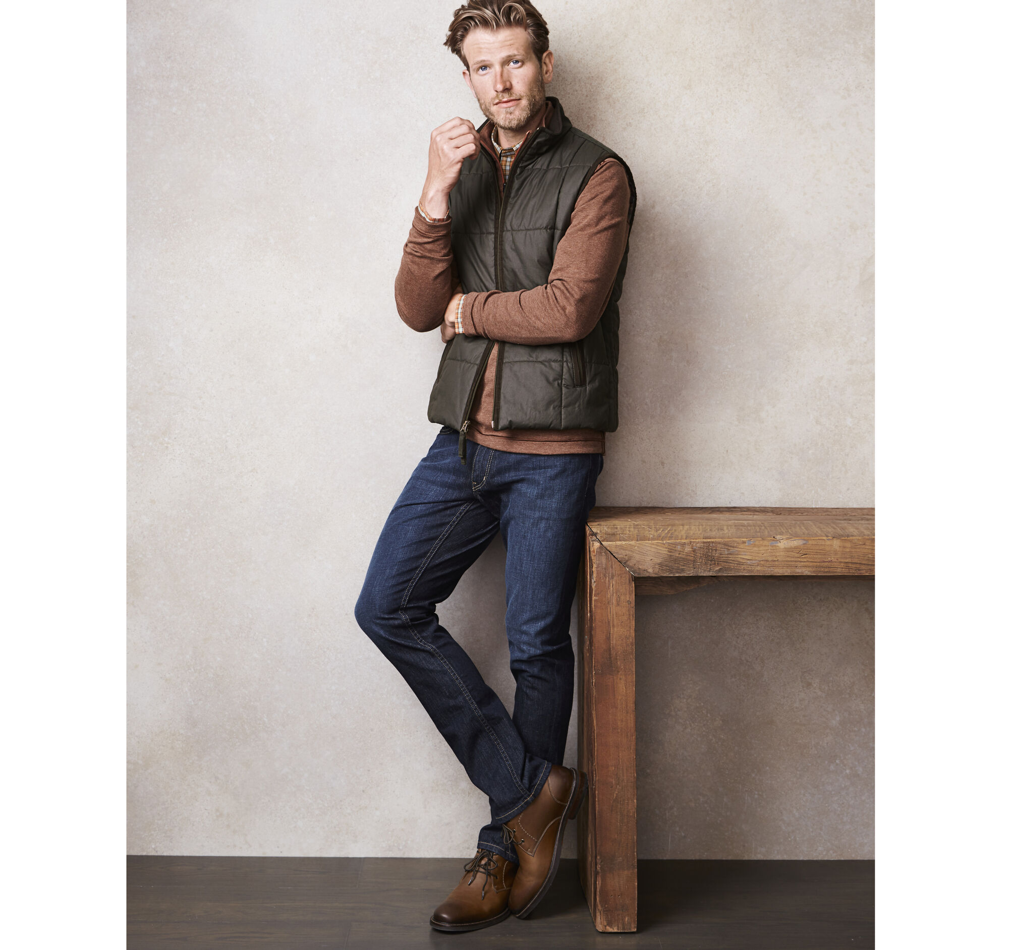 Waxed Cotton Vest Johnston & Murphy