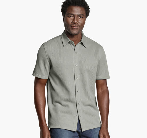 Linden Textured Short-Sleeve Shirt - Sage