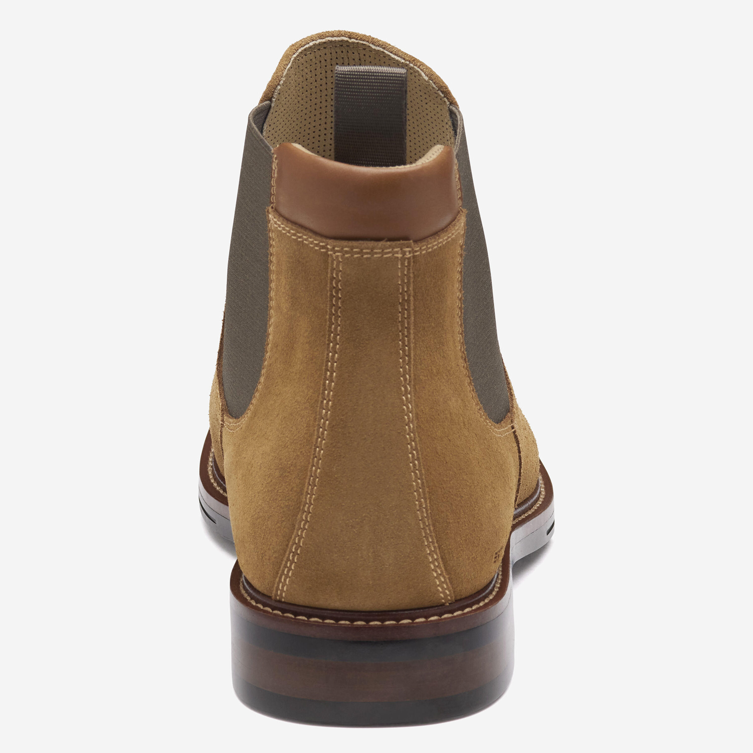 JOHNSTON MURPHY MENS SHOE 9.5 M BROWN SUEDE PULL ON BOOT BOOTIE STRETCH CHELSEA Johnston-Murphy-Men-s-Barrett-  main image 2