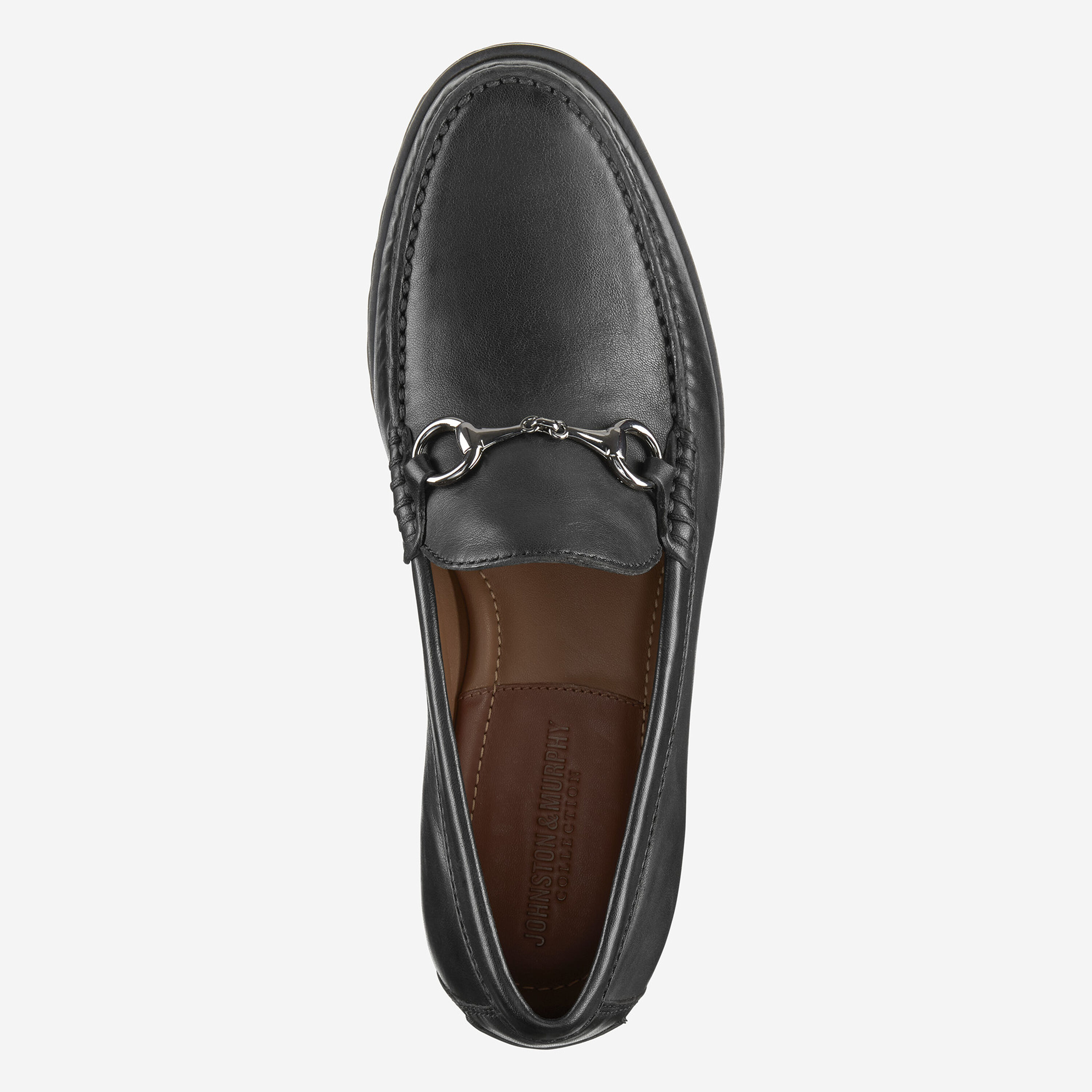 Johnston & Murphy Black Sheepskin Leather Loafers Silver Accent Men\'s 11 M J&M Flex Johnston Murphy Sheepskin Leather | Mercari main image 3