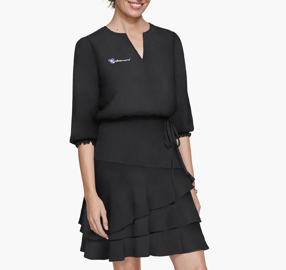 Women's Solid Tiered Dress image number null