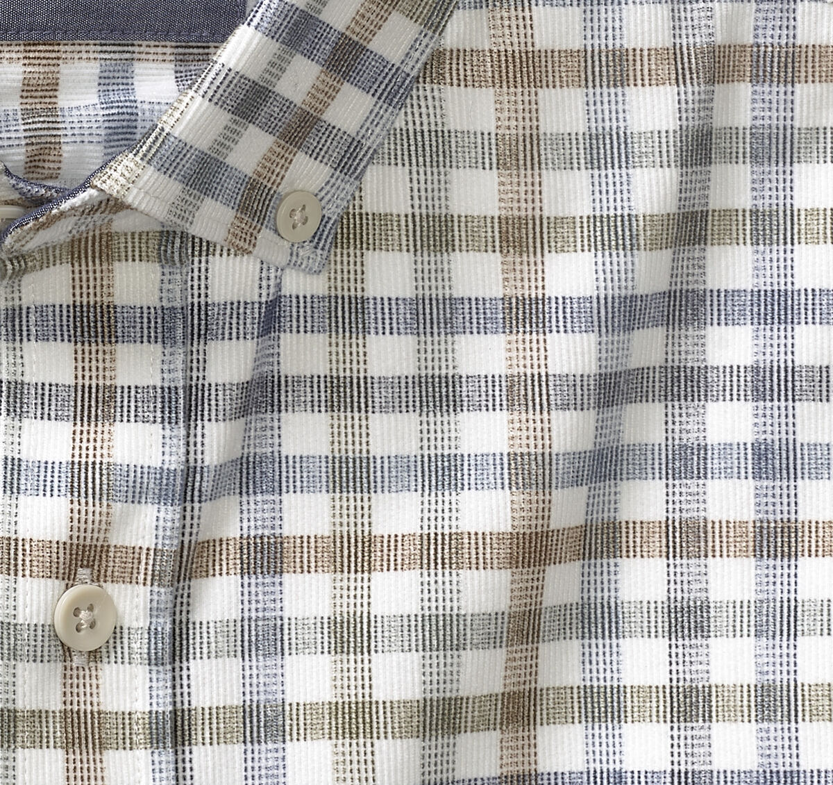 Plaid Corduroy Shirt image number null