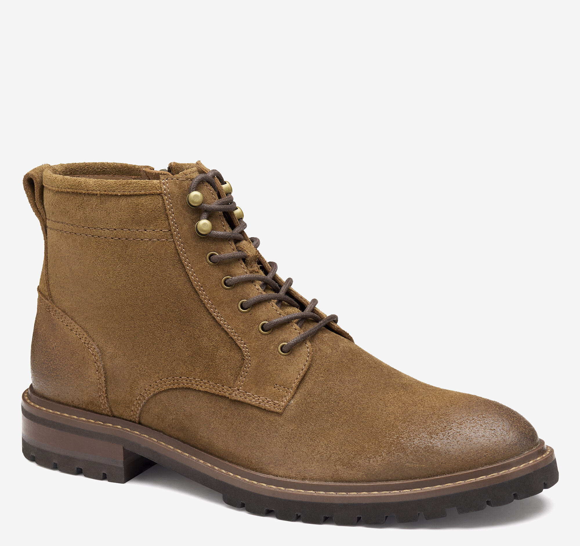 Men's Barrett Plain Toe Boot in Snuff Oiled Suede | Johnston & Murphy