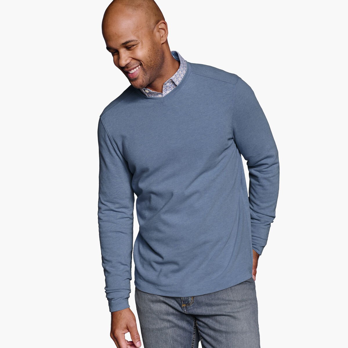 Knit V-Neck image number null