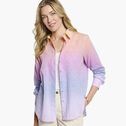 Ombre Button-Front Shirt image number null