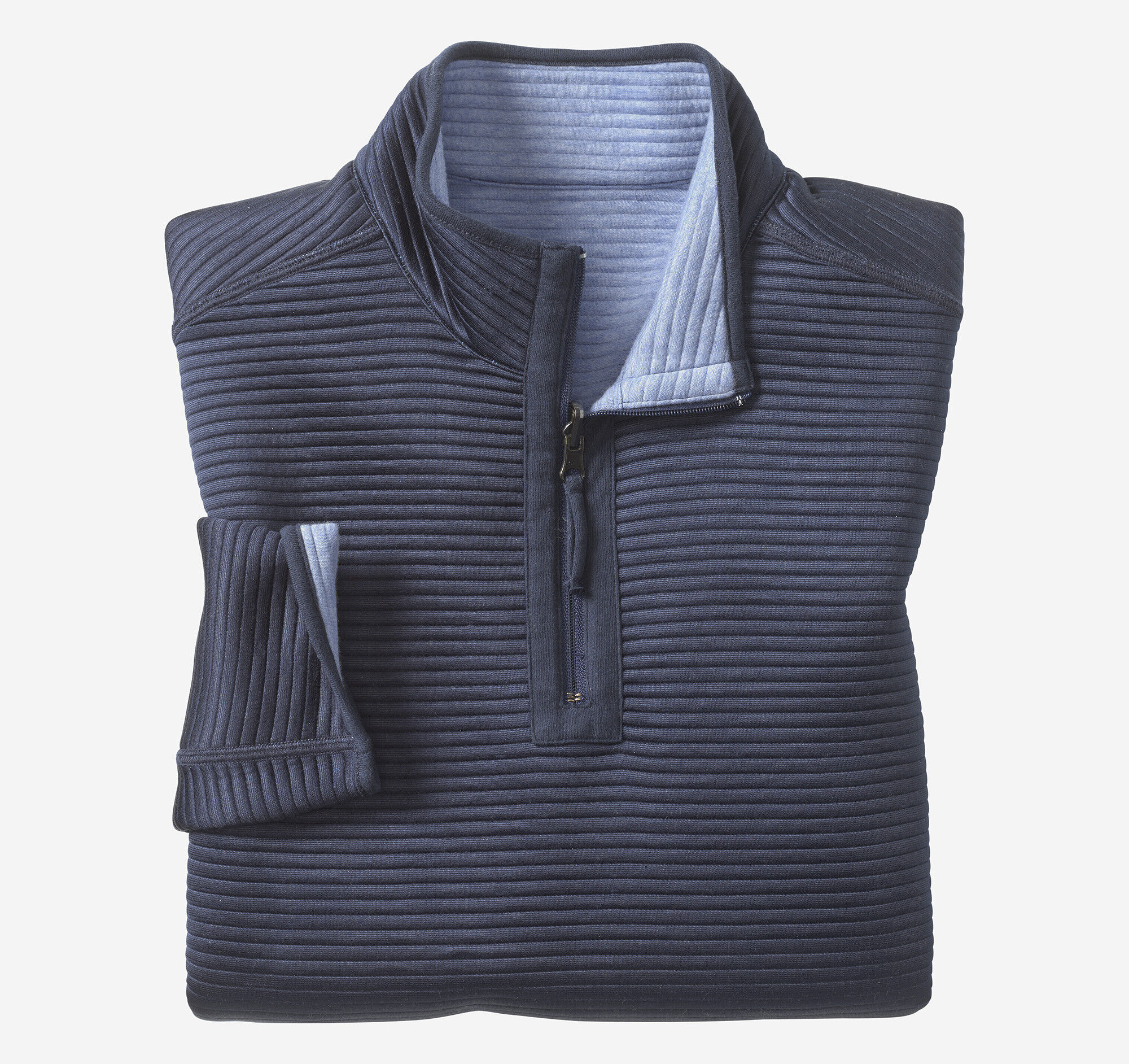 Men's Reversible Channel-Quilted Quarter-Zip | Johnston & Murphy