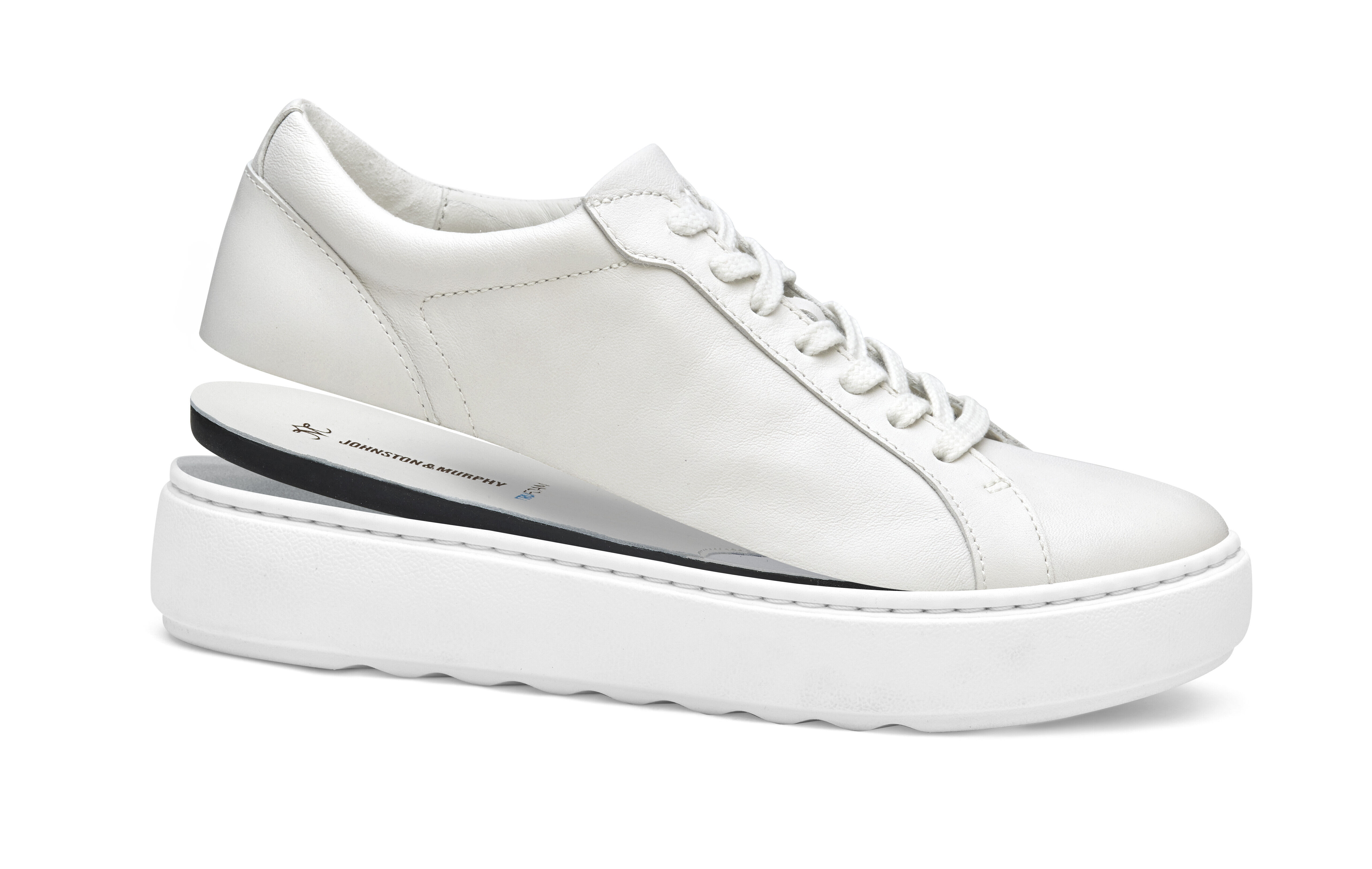 Women's Cammie Lace-Up in Black Tumbled Full Grain | Johnston & Murphy