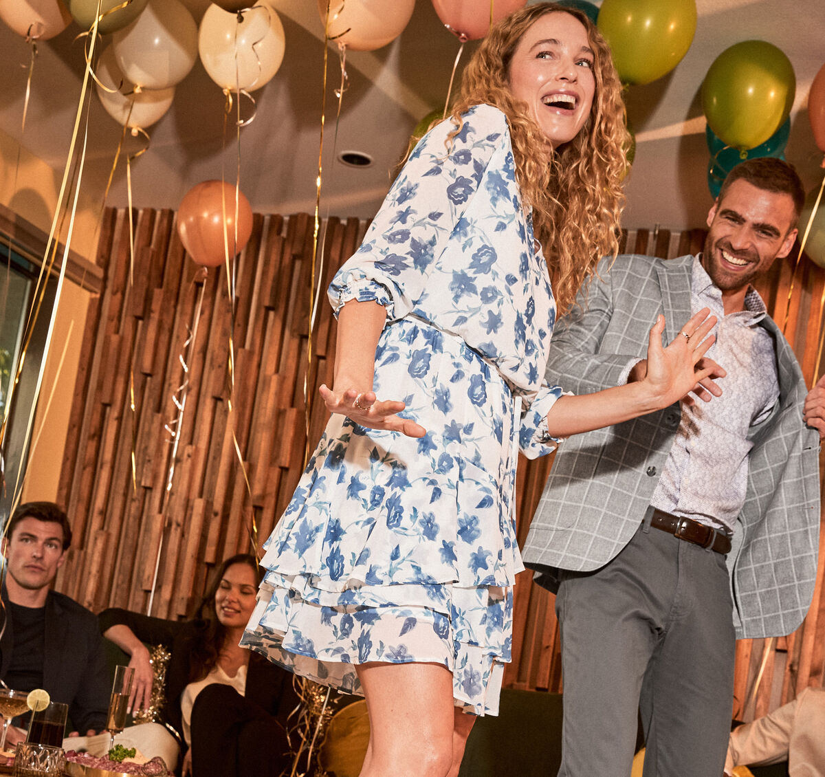 Printed Tiered Dress image number null