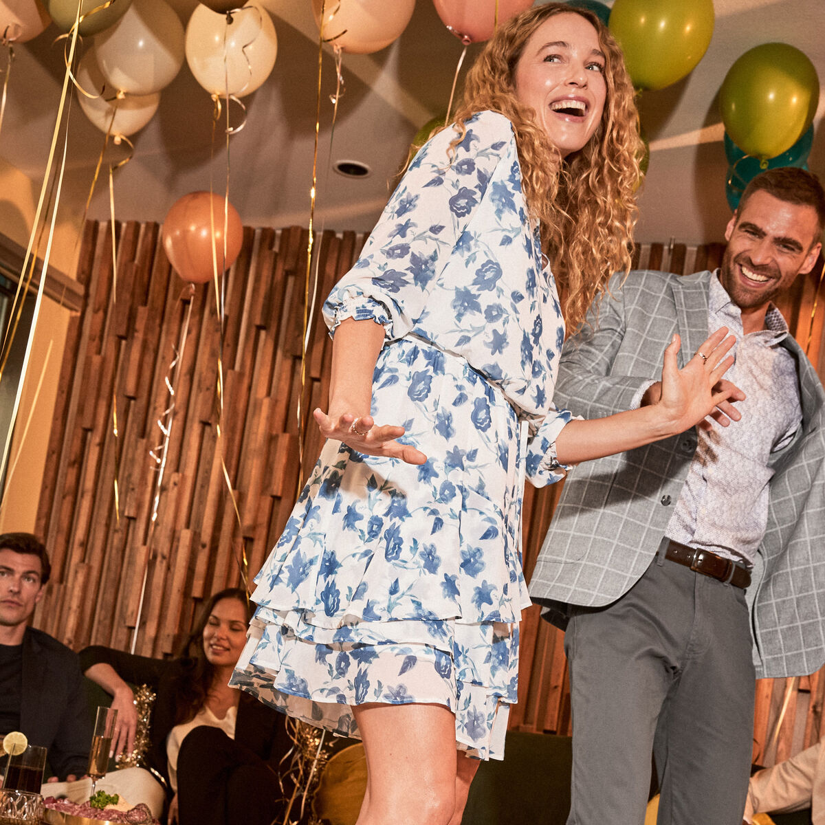 Printed Tiered Dress image number null