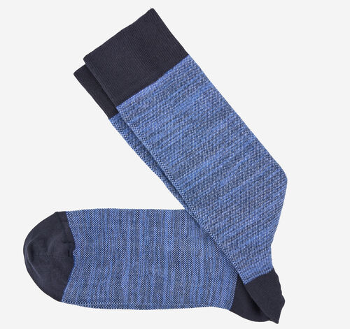 Jacquard Space-Dyed Socks - Blue Multi