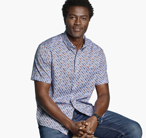 Logan Printed Short-Sleeve Shirt - White Multi Mini Lab