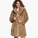Faux-Fur Shawl-Collar Coat image number null