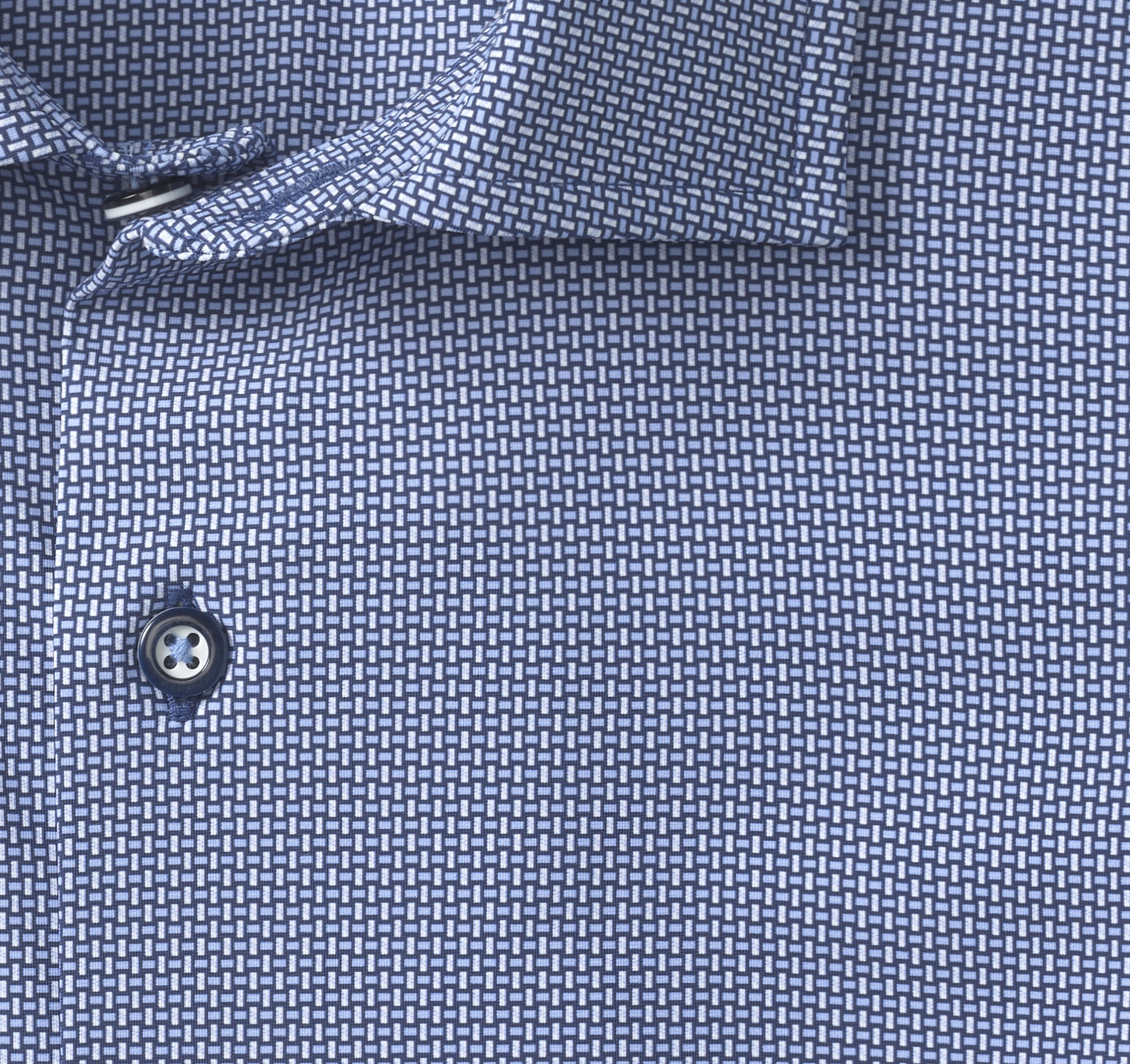 Johnston & Murphy Men's XC Motion Long-Sleeve Dress Knit Shirt - Navy Basketweave - Size XXL - Regular