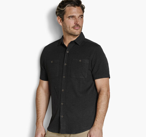 Riley Short-Sleeve Knit Shirt - Black