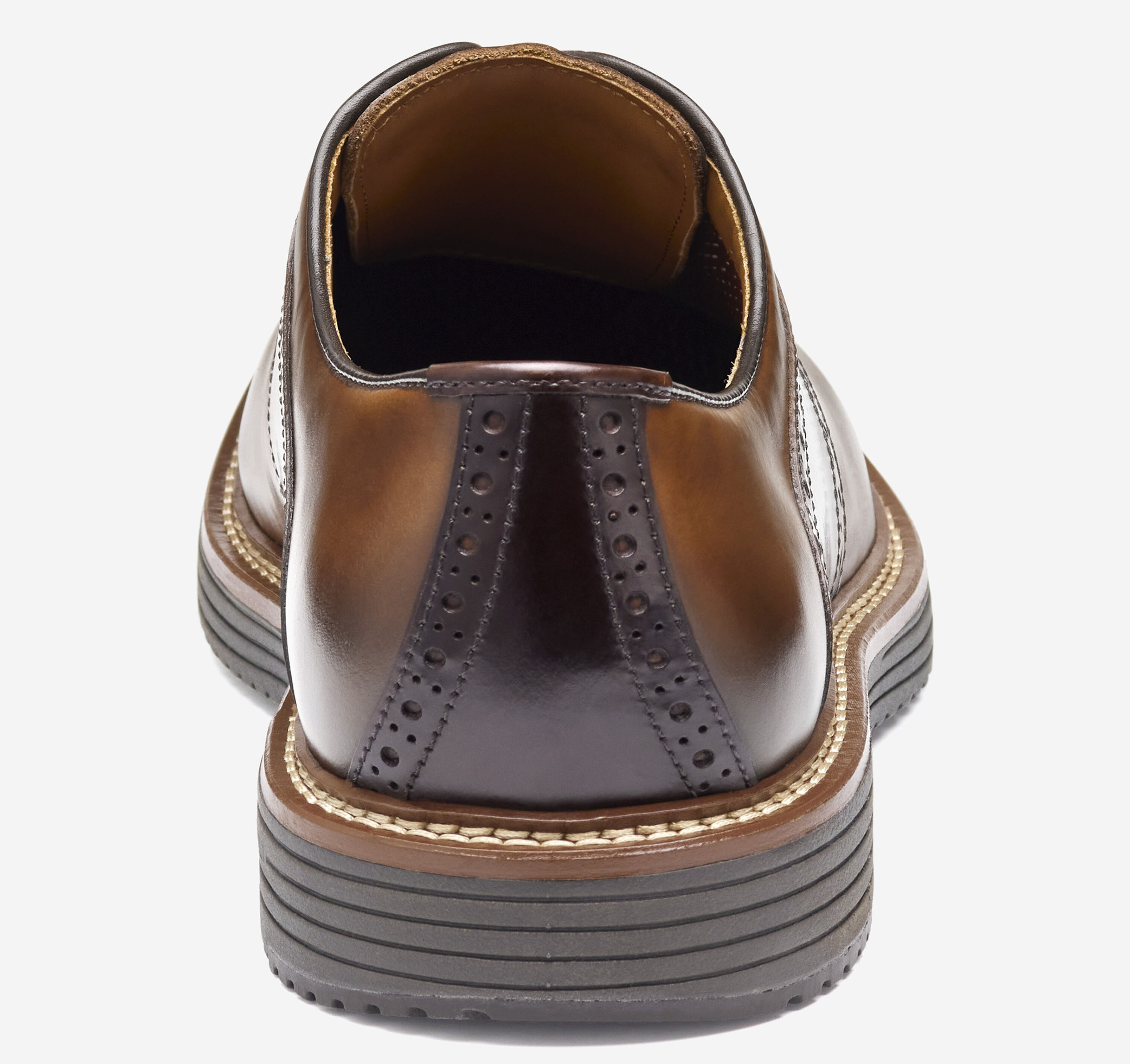Johnston & Murphy Men’s 9M Brennan Spectator Saddle Shoes Brown Black Leather Johnston & Murphy Saddle Shoes - Etsy main image 3
