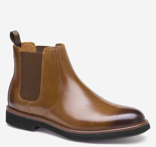 Tyson Dress Chelsea Boot - Tan Hand-Finished Full-Grain Leather