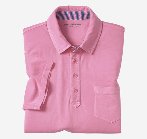 Garment Dyed Polo - Pink