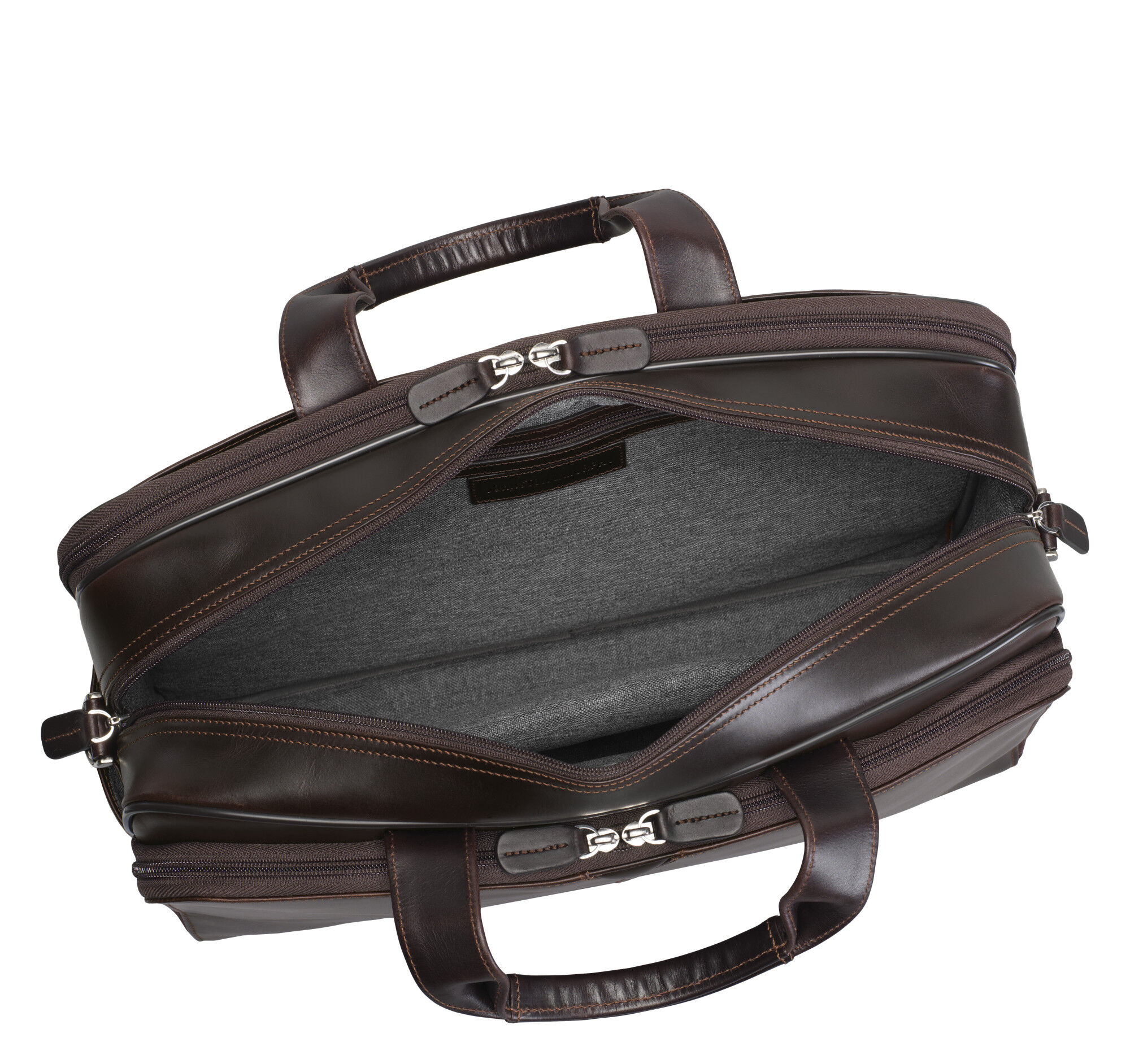 小物 Johnstons Mari Men's Double-Zip Briefcase | Johnston & Murphy