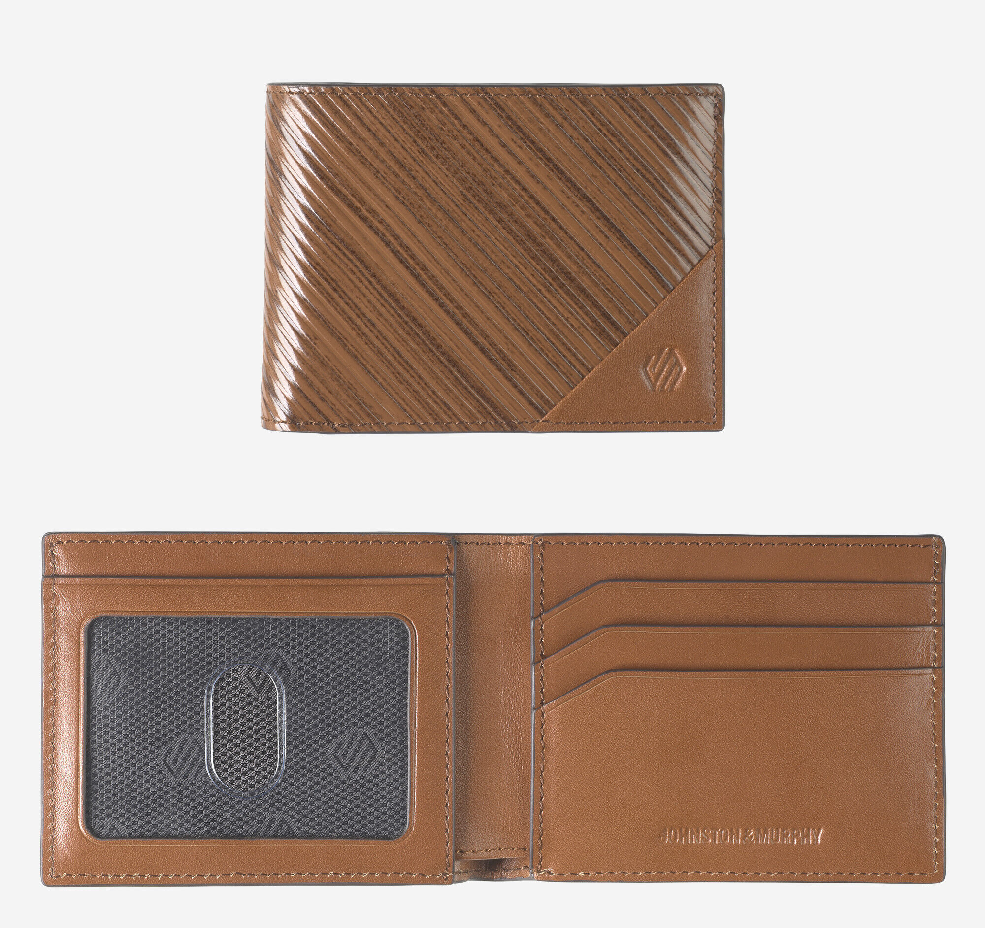 Hudson Diagonal-Etched Billfold Wallet