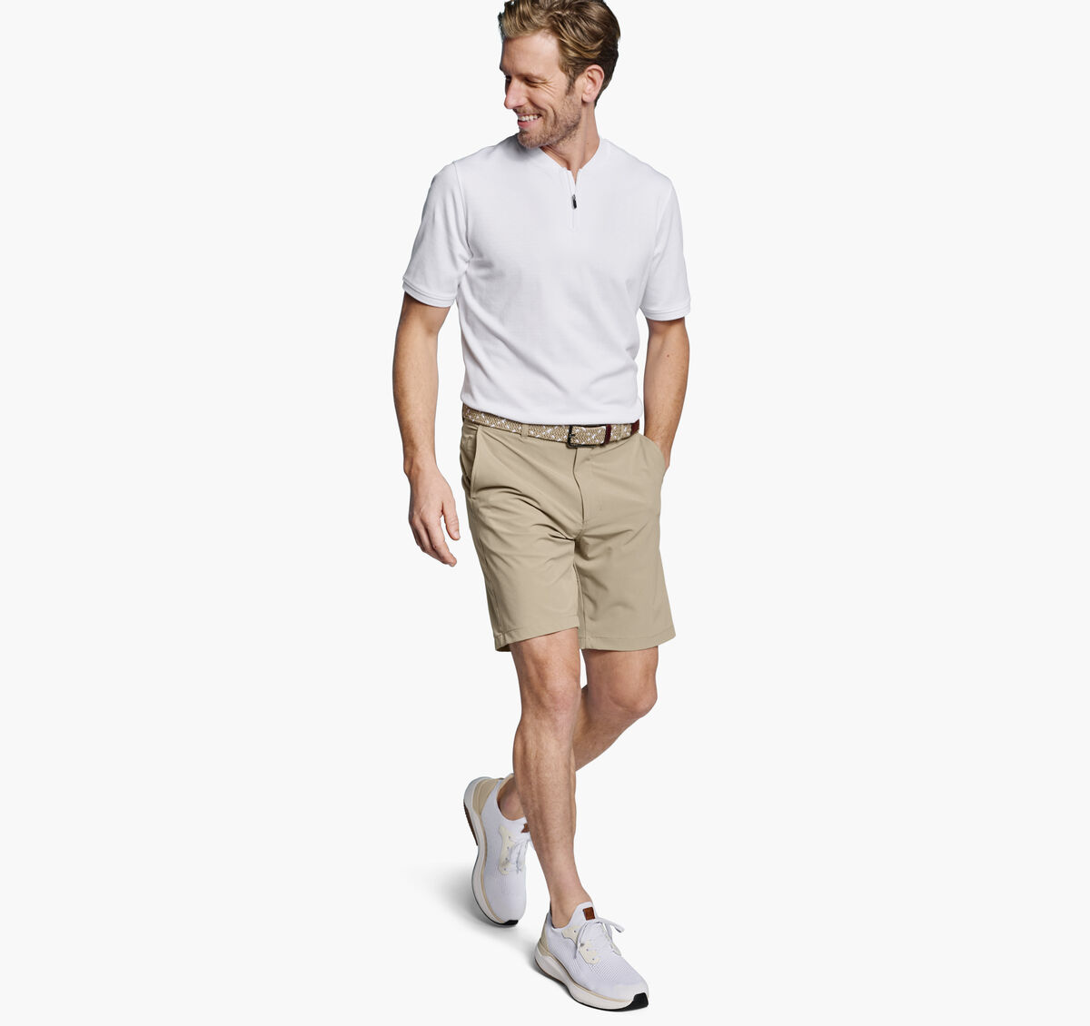 Jacquard Zip Polo image number null