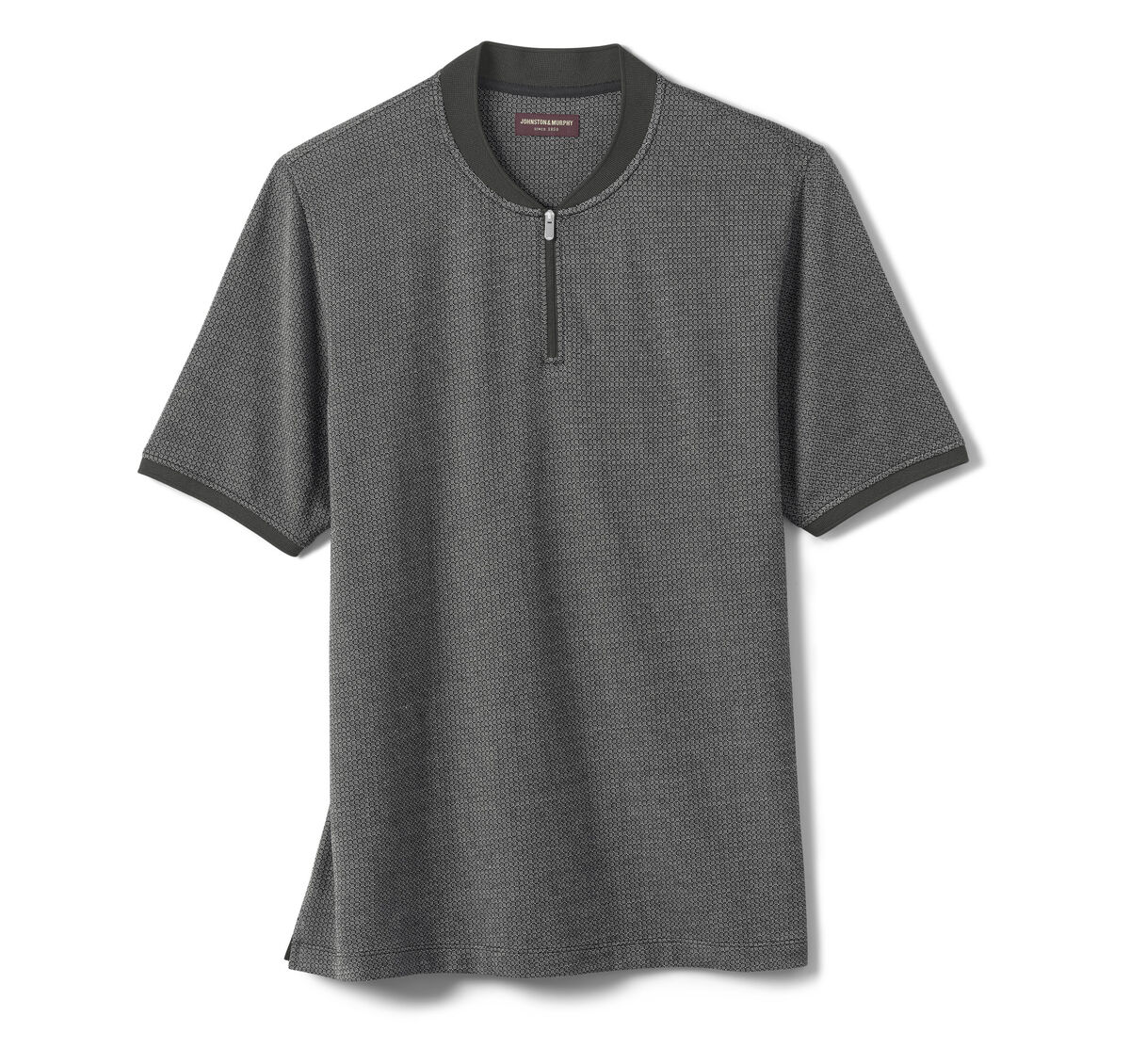 Jacquard Zip Polo image number null