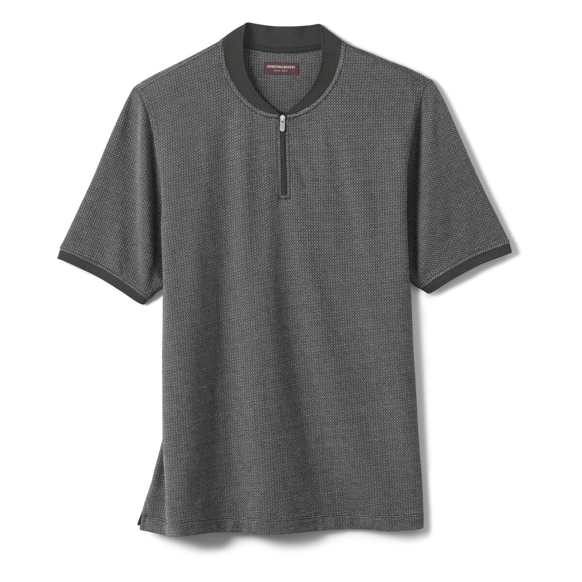 Jacquard Zip Polo image number null