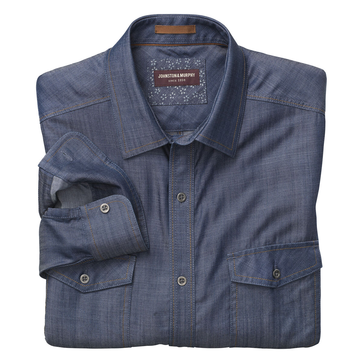 Double-Pocket Denim Shirt image number null