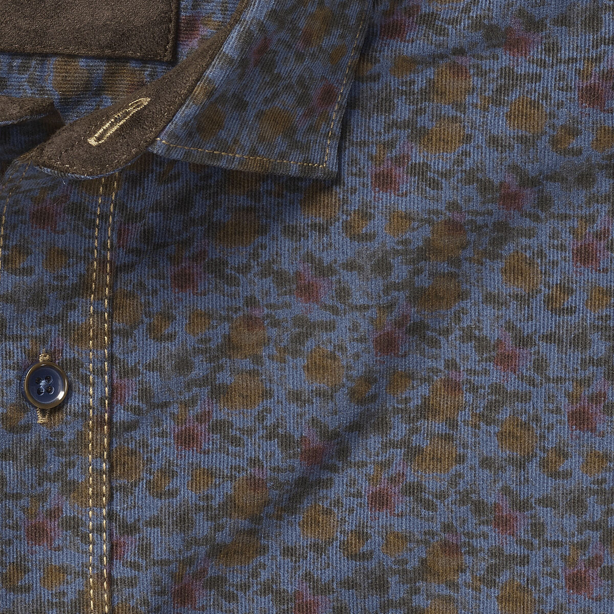 Blurred Floral Print Corduroy image number null