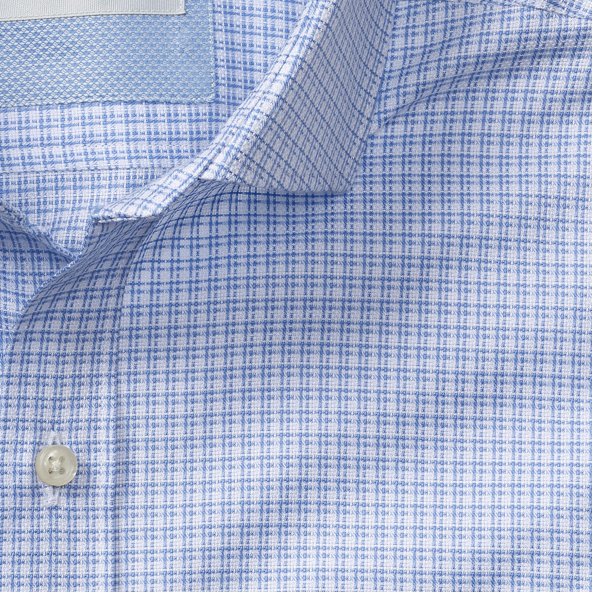 Italian Offset Check Dress Shirt image number null