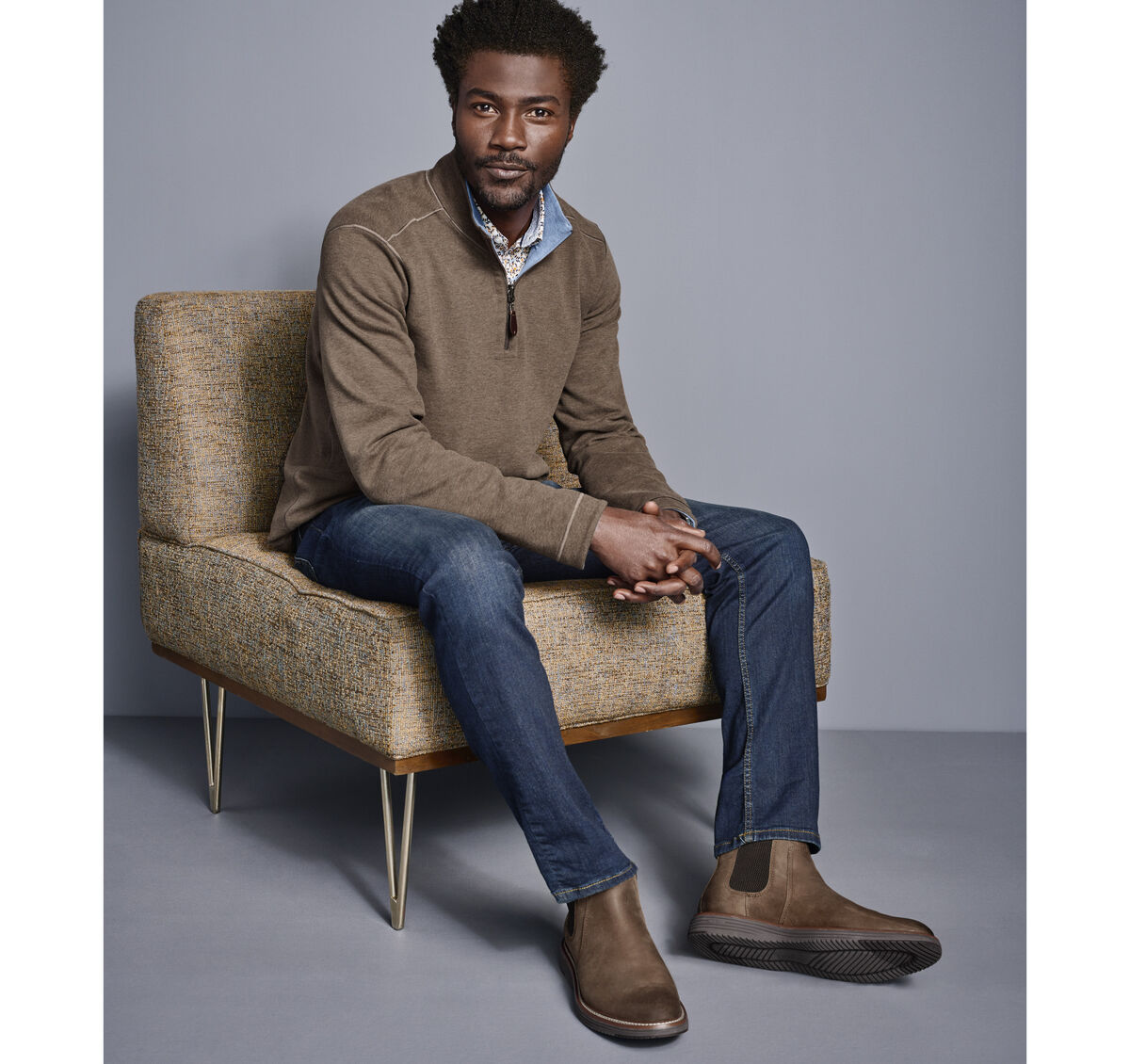 Reversible Solid Quarter-Zip image number null