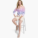 Ombre Button-Front Shirt image number null